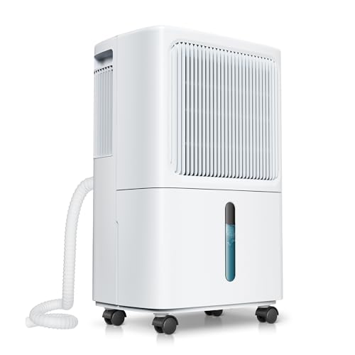 WATTSMART 2,500 Sq Ft Home Dehumidifier with Drain Hose, 55 OZ Water Tank, 24 Hr Timer, 50 Pints High Efficiency Compressor for Basements, Bedrooms, Bathrooms and Laundry Rooms