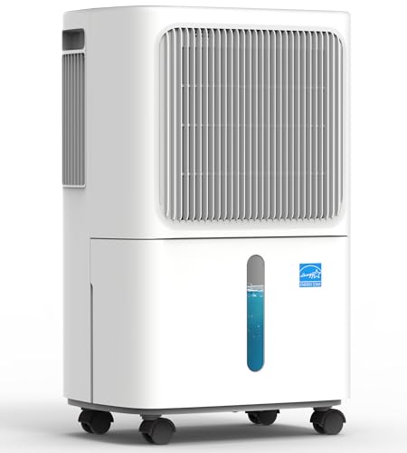 VEAGASO 2500 Sq. Ft Dehumidifier for Basement, 34 Pint Dehumidifiers For Home, Large Room, Auto Drain or Manual Drainage, Digital Control Panel, Auto Defrost, 24H Timer, Child Lock