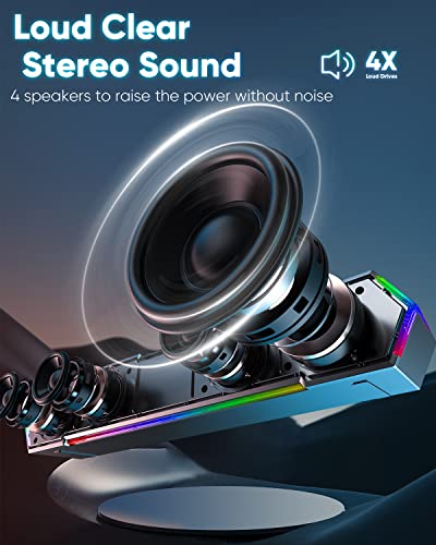 LENRUE G11 Touch Light Desktop Computer Speakers