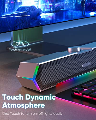 LENRUE G11 Touch Light Desktop Computer Speakers