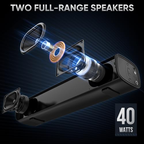 Compact 2.1 Sound Bar with Subwoofer for TVs