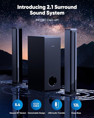 2.1CH Sound Bar with Subwoofer - Home Theater System