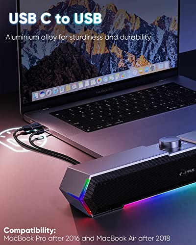 LENRUE G11 Touch Light Desktop Computer Speakers