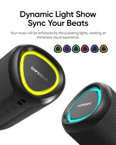 Chifenchy Portable Bluetooth Speaker with Lights and Sound