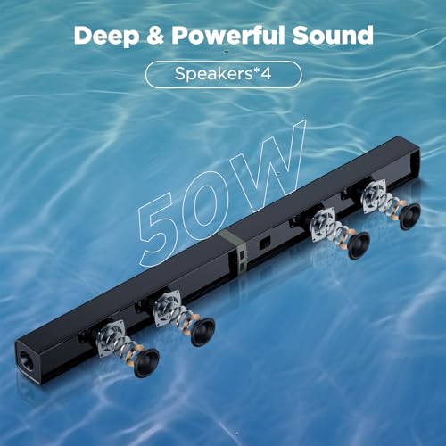 MZEIBO 50W Bluetooth Sound Bar for Smart TVs