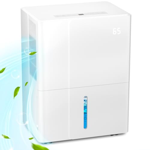 Zafro 2000 Sq.Ft. Energy Star Dehumidifier for Home Bedrooms,1.2Gal Water Tank With Smart Control,Timing Device For Medium Size Rooms,25 Pints (White)