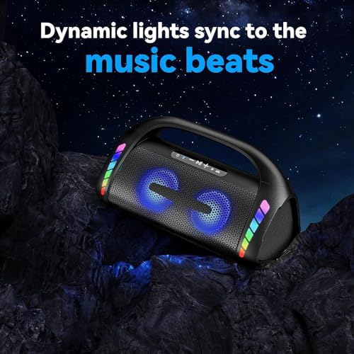 100W Waterproof Bluetooth Speaker with LED Lights