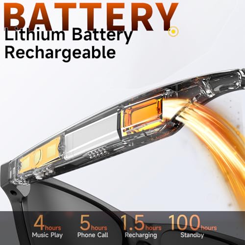 Smart Audio Glasses with Mic and Polarized Lenses