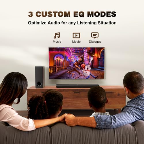 Smart TV Sound Bar with Wired Subwoofer, 240W