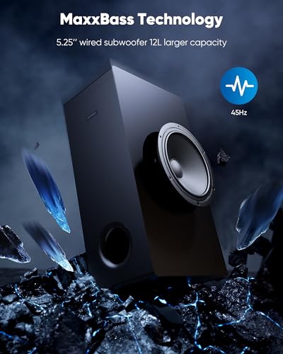 2.1CH Sound Bar with Subwoofer - Home Theater System
