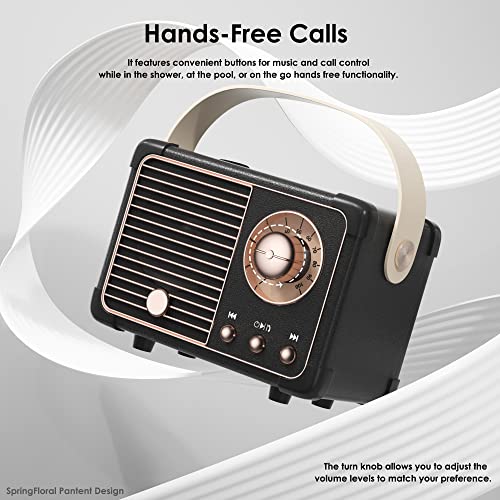 Retro Bluetooth Speaker with Hands-Free Call Function