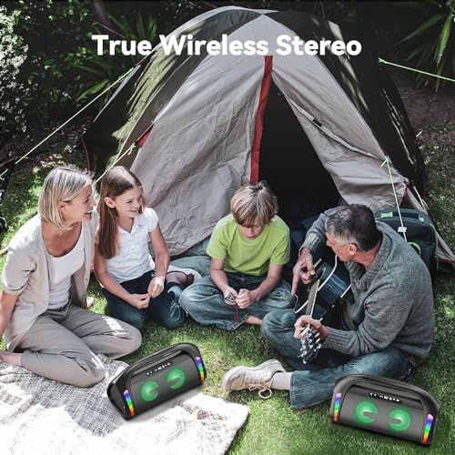100W Waterproof Bluetooth Speaker with LED Lights