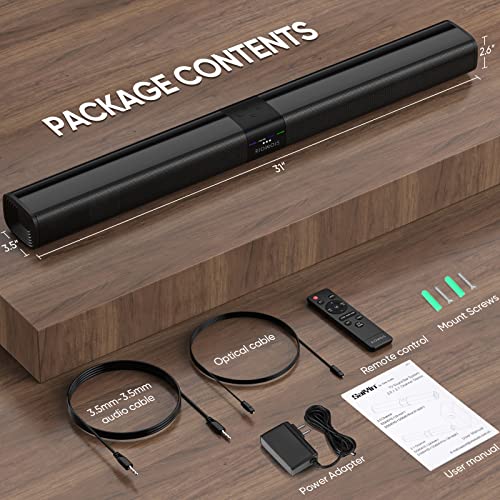 31-Inch Bluetooth Soundbar for Smart TVs