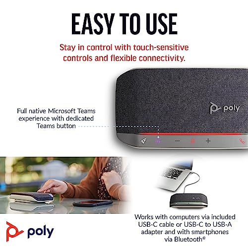 Poly Sync 20 USB-C Smart Speakerphone with Noise Reduction