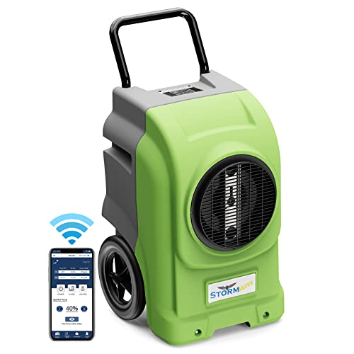 AlorAir 270 Pints Commercial Dehumidifiers Smart Wi-Fi with Pump, Up to 3,000 Sq.Ft Coverage for Large Room or Basements, Industrial Dehumidifier with Drain Hose, 5 Years Limited Warranty, Green