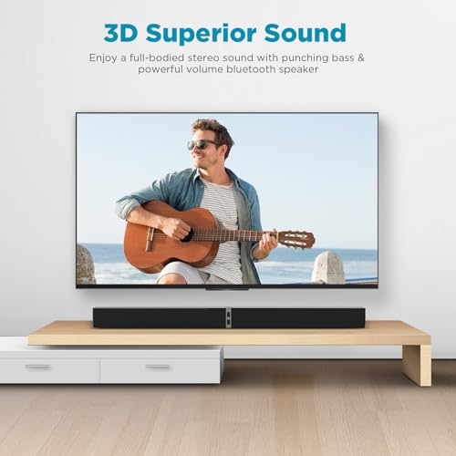 MZEIBO 50W Bluetooth Sound Bar for Smart TVs