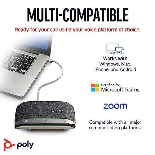 Poly Sync 20 USB-C Smart Speakerphone with Noise Reduction