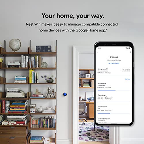 Nest WiFi Mesh Router with Smart Speaker Integration