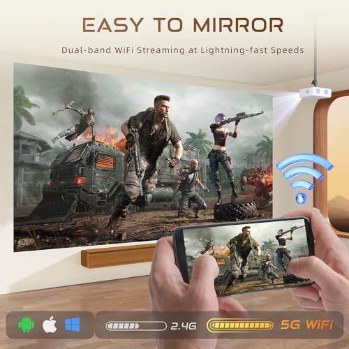 Aurzen Eazze D1 WiFi Bluetooth Smart Projector