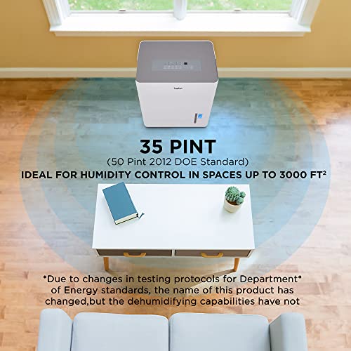 Ivation 4,500 Sq. Ft Energy Star Dehumidifier, Large Capacity Compressor De-humidifier for Extra Big Rooms and Basements w/Continuous Drain Hose Connector, Humidity Control, Auto Shutoff and Restart