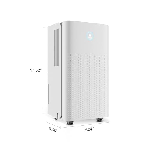 1750 Sq. Ft Ukoke Portable Dehumidifier for Medium Spaces | Efficient 32 Pints/Day Dehumidification, 3 Smart modes, Auto Drainage | Whisper-Quiet, Ideal for Basements, Bedrooms, RV