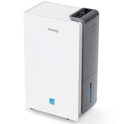 4500 Sq.Ft Most Efficient Energy Star 2024 Dehumidifier,AEOCKY 52 Pint Smart Compressor Dehumidifier with Drain Hose, Intelligent Humidistat,for Basement, Large Room, Bedroom, Home, Bathroom, RV, Boat