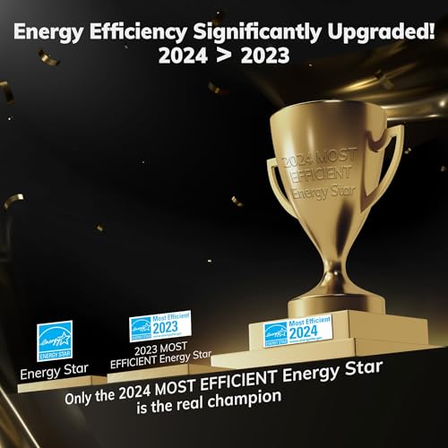 4500 Sq.Ft Most Efficient Energy Star 2024 Dehumidifier,AEOCKY 52 Pint Smart Compressor Dehumidifier with Drain Hose, Intelligent Humidistat,for Basement, Large Room, Bedroom, Home, Bathroom, RV, Boat