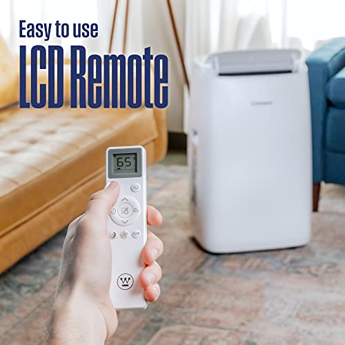 Westinghouse 14,000 BTU Air Conditioner Portable For Rooms Up To 700 Square Feet, Portable AC with Home Dehumidifier, Smart App, 3-Speed Fan, Programmable Timer, Remote Control, Window Kit, White