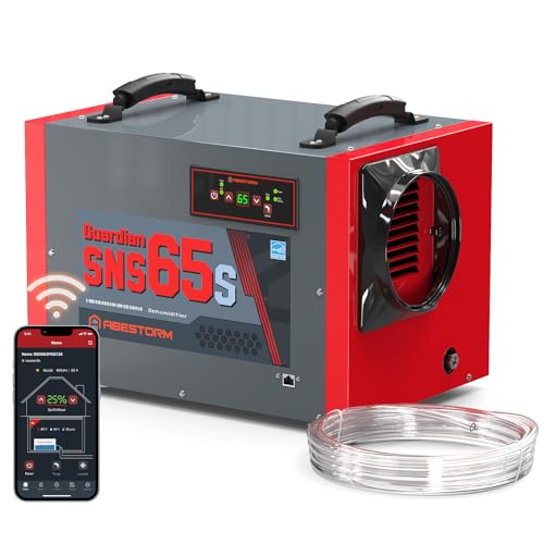 Abestorm Crawl Space Dehumidifier, Guardian SNS65 120Pint Wi-Fi APP Controls Commercial Dehumidifier with Drain Hose for Basement, Auto Defrosting Crawlspace Dehumidifier