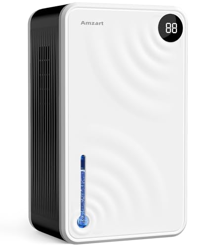 Dehumidifier (980 sq.ft), 118 oz Dehumidifier with Drain Hose, Humidity Display,Auto Shut Off, Quiet Dehumidifier Wtih Sleep Mode for Home, Timing Setting Dehumidifier, White