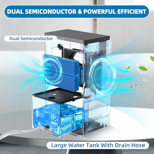 Dehumidifier (980 sq.ft), 118 oz Dehumidifier with Drain Hose, Humidity Display,Auto Shut Off, Quiet Dehumidifier Wtih Sleep Mode for Home, Timing Setting Dehumidifier, White