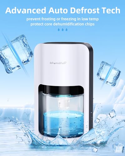 Dehumidifiers for Home, TABYIK 42oz Dehumidifier for Bathroom, Dehumidifiers for Room with Auto Shut Off, Auto Defrost Quiet Dehumidifiers for Bedroom Wardrobe Closet Trailer RV
