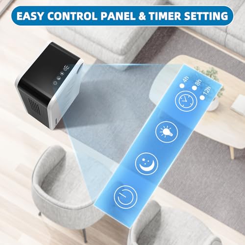 Dehumidifier (980 sq.ft), 118 oz Dehumidifier with Drain Hose, Humidity Display,Auto Shut Off, Quiet Dehumidifier Wtih Sleep Mode for Home, Timing Setting Dehumidifier, White