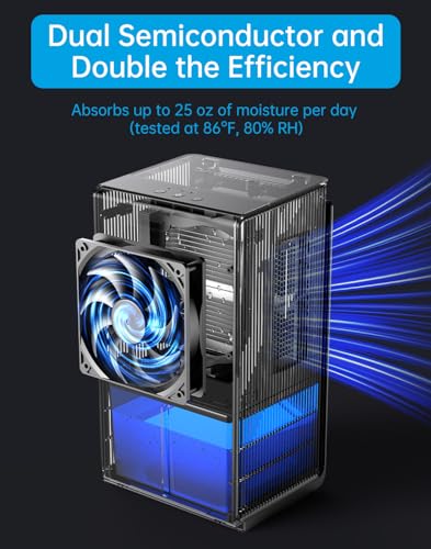 Dehumidifier, 52OZ Small Dehumidifier for Bedroom Bathroom RV with Auto Shut Off (320sq ft), Portable Quiet Dehumidifiers for Room Home Closet Laundry Room