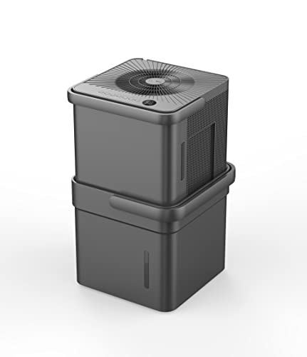 Midea Cube Dehumidifier with Pump and Drain Hose - 35 Pint Smart Dehumidifier for Basement and Spaces up to 3,500 Sq. Ft. with Timer, Humidity Control, Energy Star Rated, Washable Filters, Grey