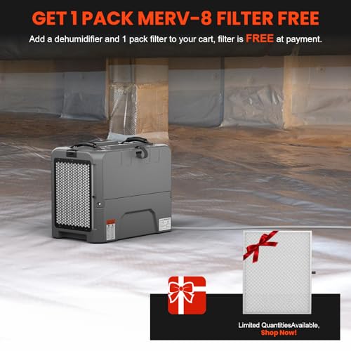 Abestorm 180 PPD Smart WiFi Commercial Dehumidifiers with Pump, LGR Dehumidifier for Crawl Space, Basement, Large Space, Industrial Dehumidifier for Large Room or Warehouse, Auto Defrosting