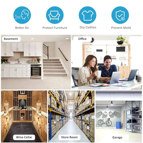 VOVGUU 4500 Sq.Ft 52 Pints Dehumidifier for Basement and Home with Drain Hose & Water Tank, 3 Smart Modes, Humidity Control, Auto Defrost, 24H Timer- 2024 Energy Star Dehumidifer for Large Room