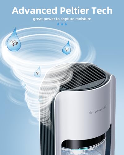 Dehumidifiers for Home, TABYIK 42oz Dehumidifier for Bathroom, Dehumidifiers for Room with Auto Shut Off, Auto Defrost Quiet Dehumidifiers for Bedroom Wardrobe Closet Trailer RV