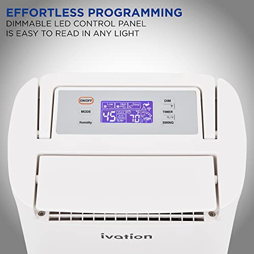 Ivation Smart WIFI Dehumidifier, Compact 19-Pint Desiccant Home Dehumidifier with Drain Hose & Smartphone Control | Ideal for Basement, Bathroom, RV, Office, Kitchen & Small Spaces Up to 410 Sq/Ft
