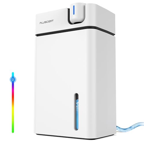 Dehumidifier, PLUSCENT 88OZ Dehumidifiers for Bedroom, 1000 Sq. Ft. Dehumidifier for Basement Home Bathroom RV and Closet with Drain Hose, Auto Defrost, Auto Shut Off, 7 Colors LED Light, Sleep Mode