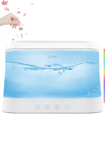 YOGIN humidifiers for Bedroom, 1.8L Ultrasonic Cool Mist Humidifiers for Home Baby Nursery & Plants,Top Fill Smart Air Humidifier Runs for up to 25Hours