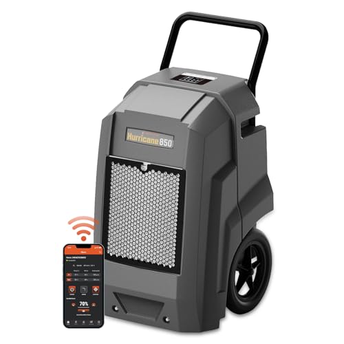 Abestorm 180 Pints Commercial Dehumidifier with Smart WiFi Industrial Dehumidifier Pump Drain Hose, for Basements, Garages, Job Sites, Gray