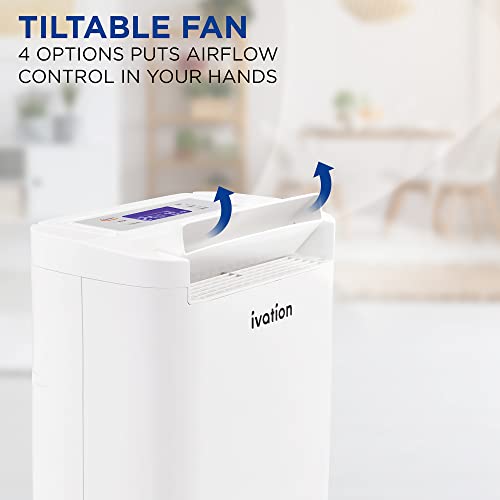 Ivation Smart WIFI Dehumidifier, Compact 19-Pint Desiccant Home Dehumidifier with Drain Hose & Smartphone Control | Ideal for Basement, Bathroom, RV, Office, Kitchen & Small Spaces Up to 410 Sq/Ft