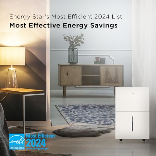 TCL H25D44W 25 Pint Smart Dehumidifier Energy Star 115v