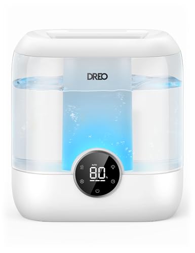Dreo 6L Smart Humidifiers for Bedroom, Quiet Supersized Cool Mist Ultrasonic Humidifier with Diffuser, 60 Hour Runtime for Home, Nursery, Plant, White