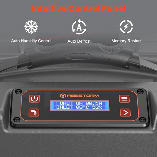 Abestorm 180 PPD Smart WiFi Commercial Dehumidifiers with Pump, LGR Dehumidifier for Crawl Space, Basement, Large Space, Industrial Dehumidifier for Large Room or Warehouse, Auto Defrosting