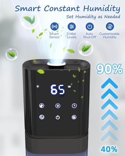 AILINKE Humidifiers for Bedroom, 2.1Gal/8L Top Fill Humidifier Large Room Home, Room Ultrasonic Cool Mist Humidifier for Baby Home Adults Plants, Essential Oil Diffuser, Extended Tube
