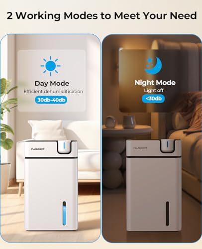 Dehumidifier, PLUSCENT 88OZ Dehumidifiers for Bedroom, 1000 Sq. Ft. Dehumidifier for Basement Home Bathroom RV and Closet with Drain Hose, Auto Defrost, Auto Shut Off, 7 Colors LED Light, Sleep Mode