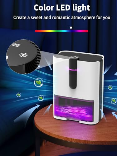 Dehumidifiers for Home,70 OZ Water Tank(1000 sq.ft), Small Dehumidifier with Drain Hose,Quiet Dehumidifier for Bathroom Bedroom Basement,Air Damp Rid,Auto Shut Off,Colors LED Lights,Two Working Modes