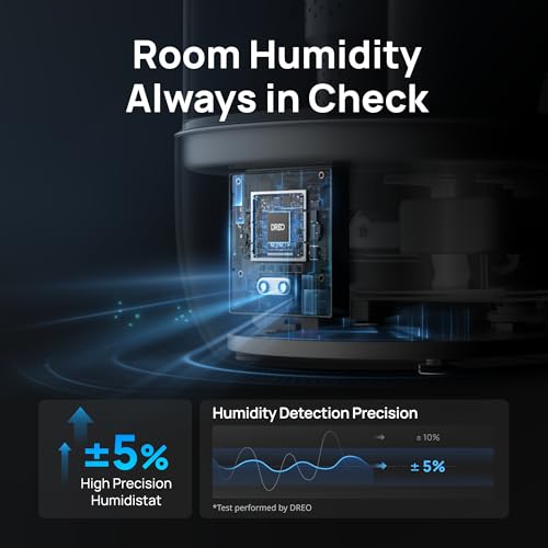 Dreo 6L Smart Humidifiers for Bedroom, Quiet Supersized Cool Mist Ultrasonic Humidifier with Diffuser, 60 Hour Runtime for Home, Nursery, Plant, White